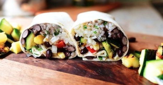 Vegetable Burrito with Beans