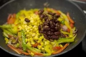 Vegetarian Breakfast Burrito step 1