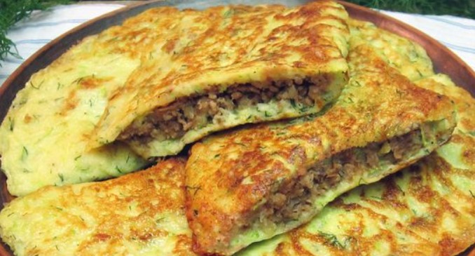 Zucchini “Chebureki” with Minced Meat