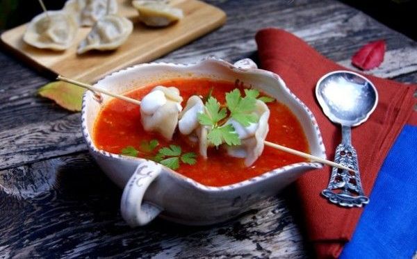 Zuppa di Pomodoro con Tortellini or Tomato Soup with Tortellini