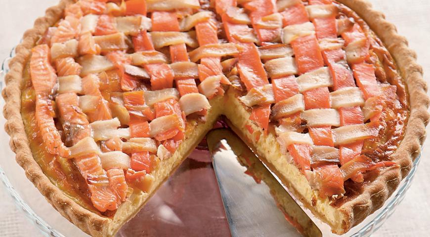 French Quiche with Two Types of Smoked Fish