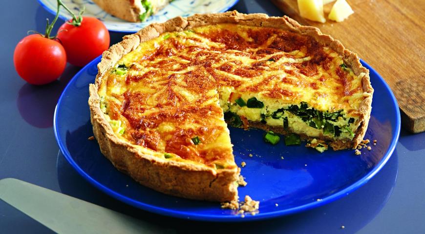 Buckwheat Quiche with Green Onions