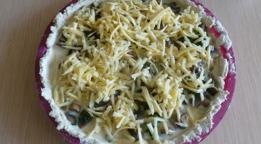 Quiche with Mushrooms and Spinach step 5