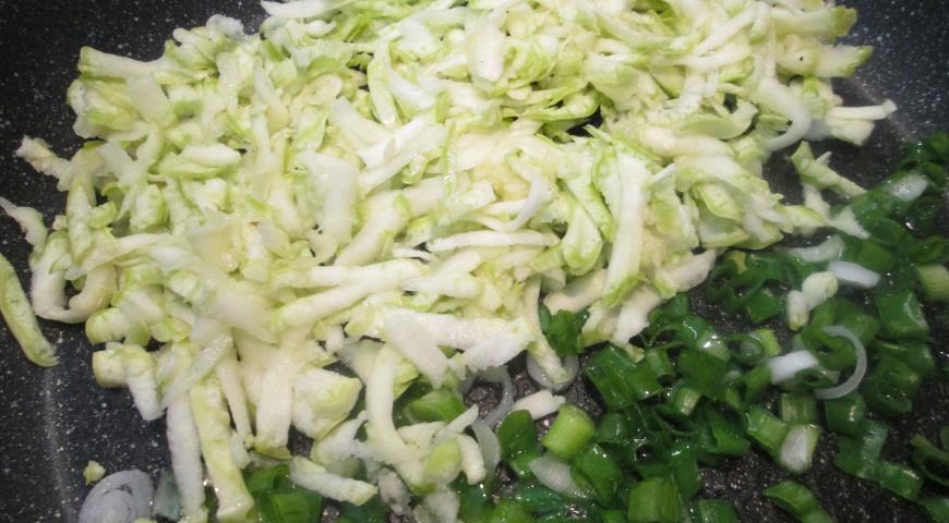 Quiche with Zucchini, Green Onions and Mint step 2