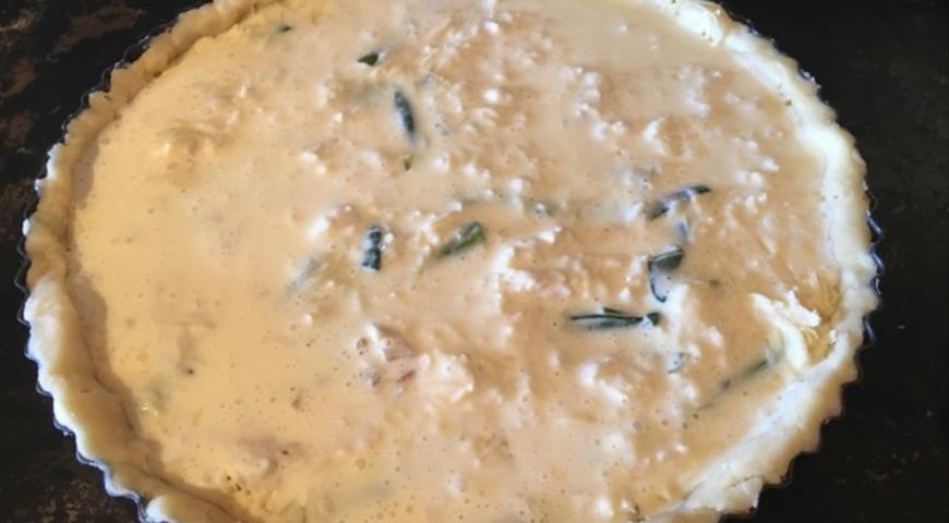Quiche with Green Onions and Asparagus step 10