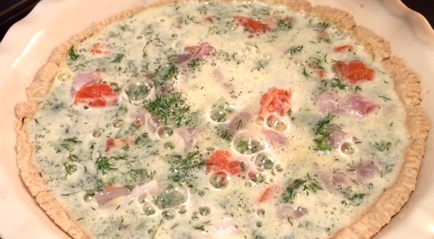 Quiche with Red and White Fish step 4