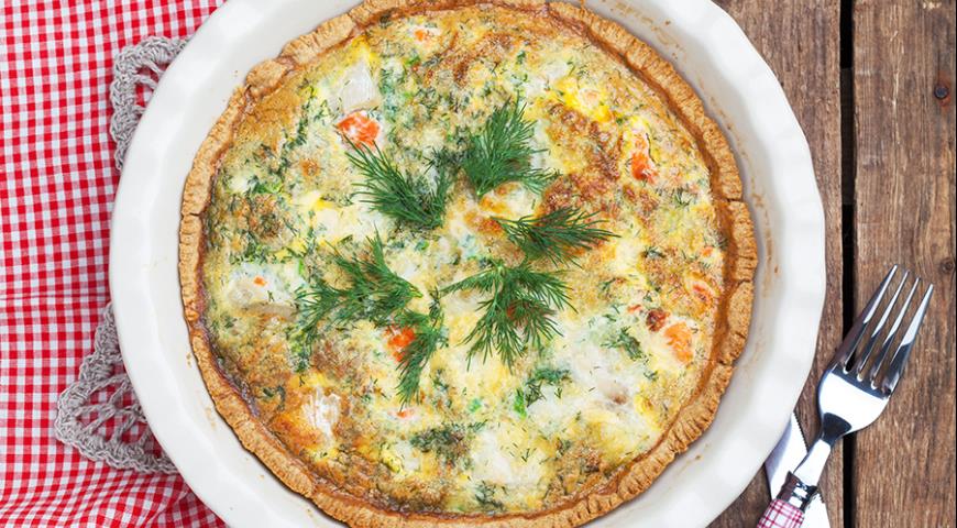 Quiche with Red and White Fish