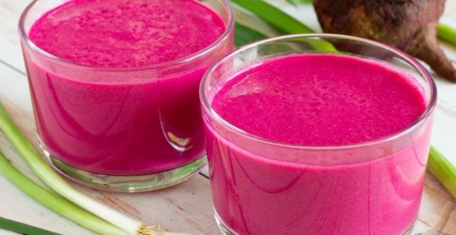 Beetroot Smoothie with Kefir and Herbs