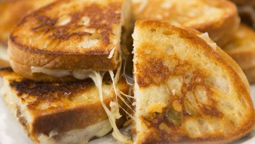 Hot Sandwiches with Cheese and Caramelized Onions