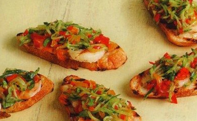 Shrimp Sandwiches with Cucumber Salad