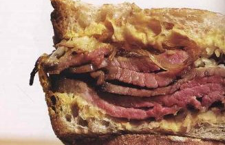 Sandwich with Meat, Onions and Cheese