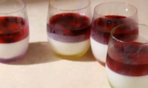 Panna Cotta with Cherry Jelly