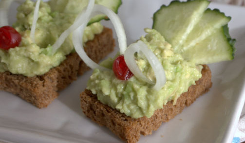 Festive Avocado and Cucumber Snack