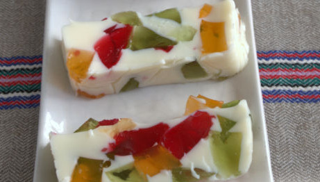 Dessert from Condensed Milk and Jelly “Gems”