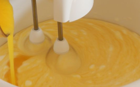 Souffle Cake with Peaches step 8