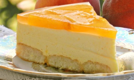 Souffle Cake with Peaches