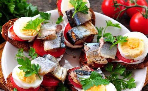 Saury Sandwiches