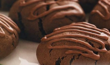 Chocolate Chip Cookies with Almond Glaze