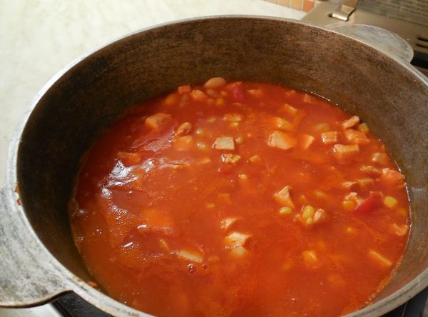 Meat Stew with Beans and Corn step 11