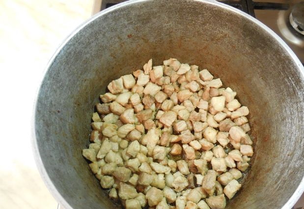 Pork Stewed in Cream with Mushrooms and Vegetables step 2