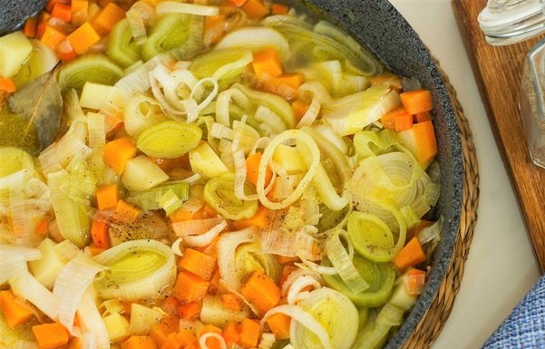 Leek Stew with Pumpkin
