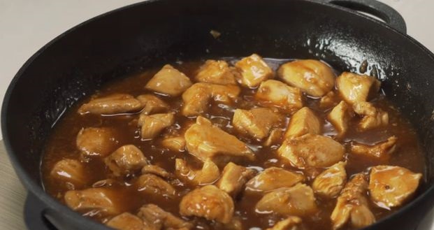 Fried Chicken with Vegetables and Mushrooms, Chinese Style step 5