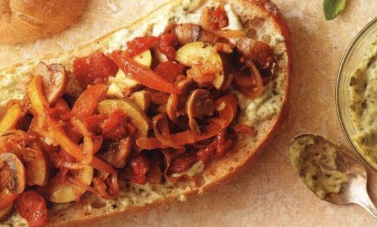 Ciabatta, Chicken Fillet and Vegetable Sandwiches