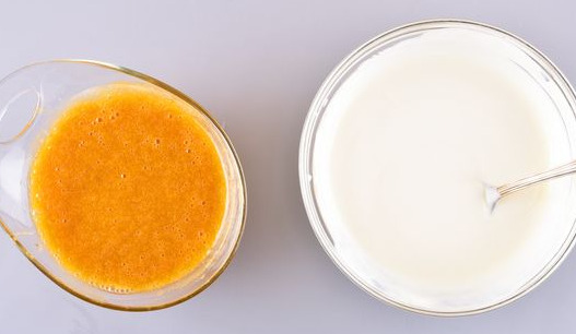 Curd Milk Jelly with Persimmon step 9