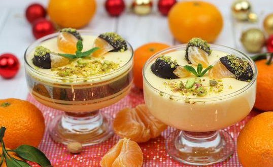 Tangerine and Creamy Dessert
