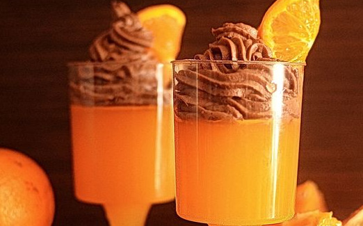 Mandarin Jelly with Chocolate Mousse