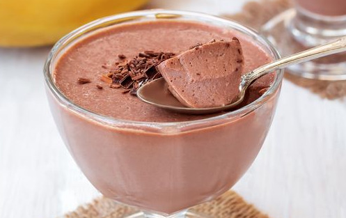 Dessert with Ryazhenka with Banana and Cocoa