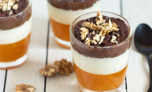Apricot Sour Cream Jelly with Chocolate
