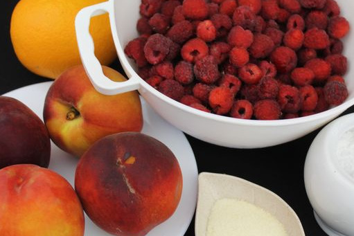 Peach Raspberry Jelly step 1