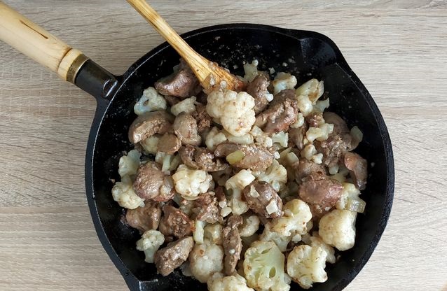 Stewed Chicken Liver with Cauliflower step 10