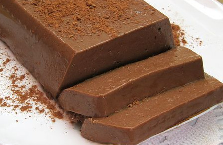 Fermented Baked Milk Jelly with Cocoa