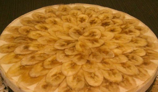 Curd Cake with Bananas
