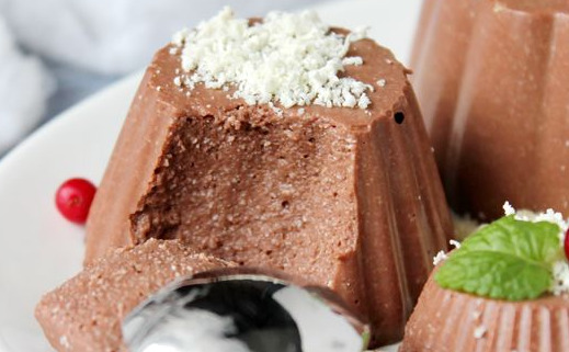 Curd Milk Jelly with Cocoa