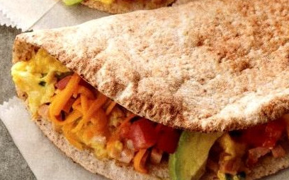 Omelette, Cheese and Avocado Snack