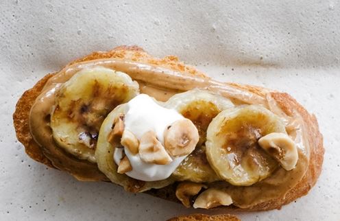 Bruschetta with Peanut Butter and Bananas