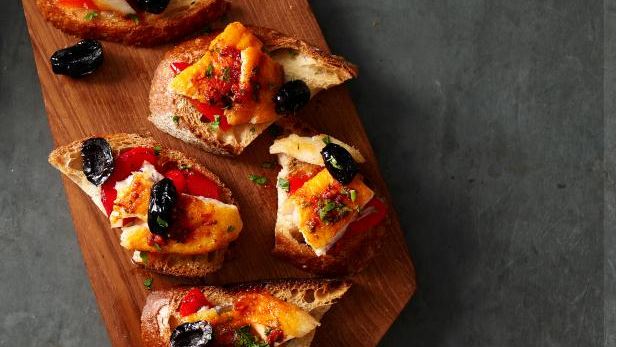 Bruschetta with Trout and Chili Sauce