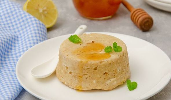 Cottage Cheese Casserole with Bananas and Almonds (in the Microwave)