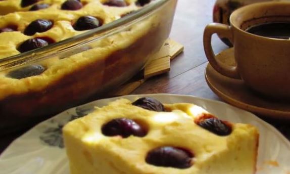 Curd Casserole with Cherries