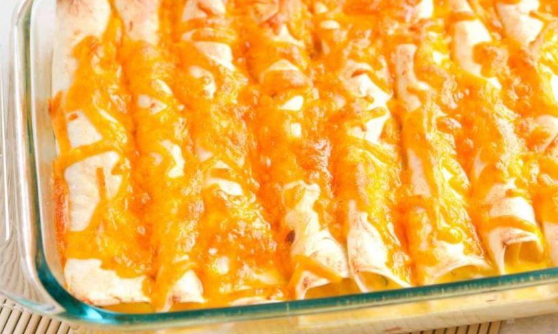 Enchilada with Ham and Cheese