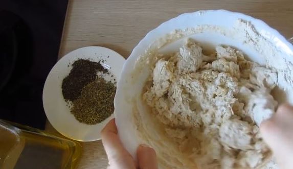 Focaccia with Cheese and Herbs step 1