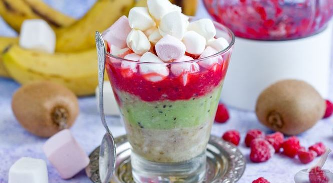 Fruit Dessert with Marshmallows