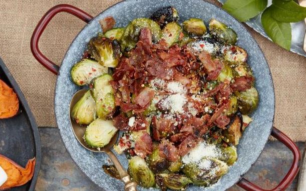 Grilled Brussels Sprouts with Bacon