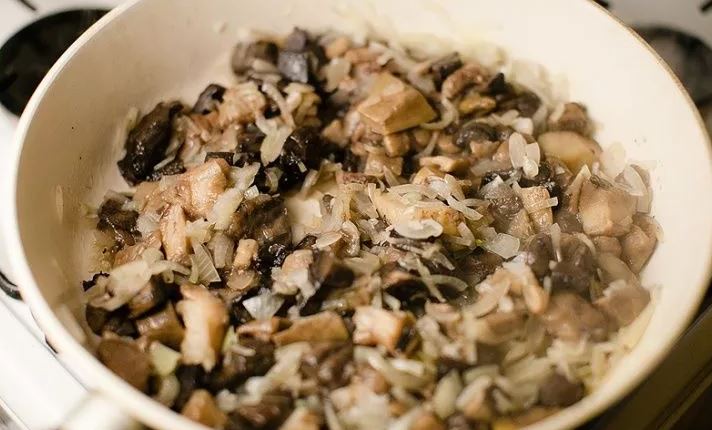 Quiche with Forest Mushrooms step 3