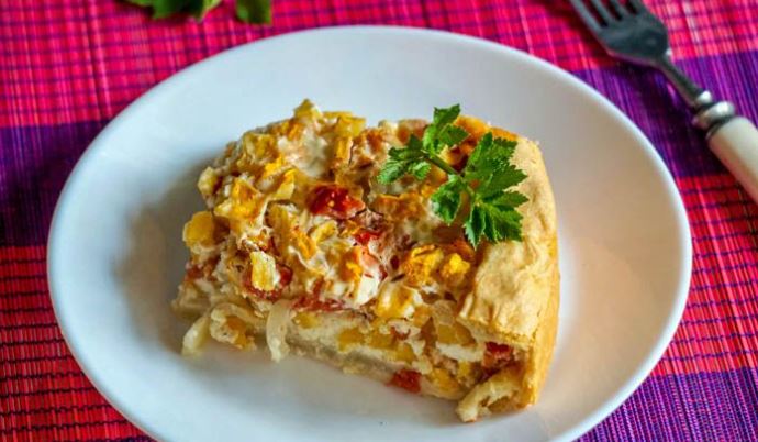 Quiche with Pumpkin and Tomatoes