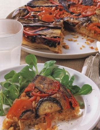 Rice, Tomato and Eggplant Casserole