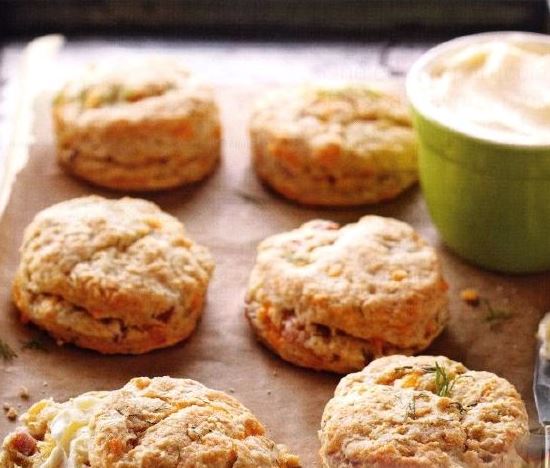 Scones with Bacon, Cheese and Dill